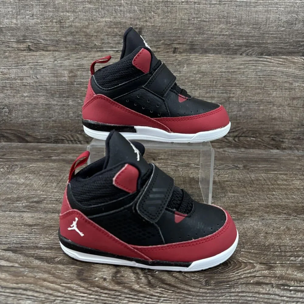 Jordan Flight 97bt Shoes Kid's 7C Black Red Leather Toddler Nike 654980-002